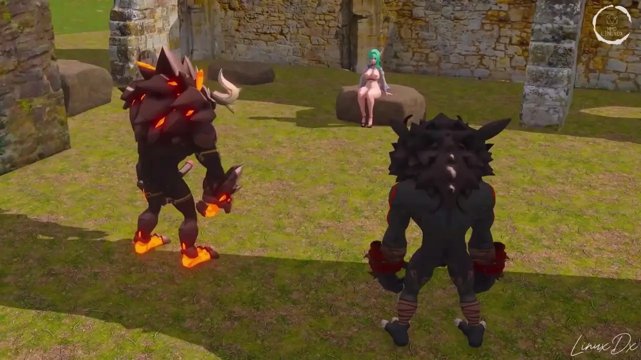 Genshin Impact Eula Sex Party Hilichruls Boss Threesome Hentai MMD 3D Dark Green Hair