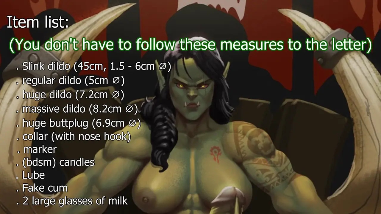 Your new life in hell in a tribe of orcs. Futa / Joi