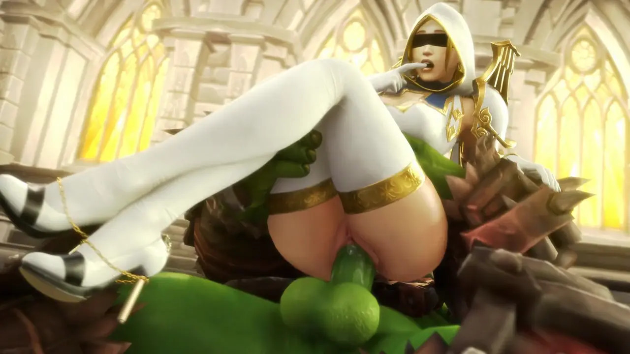 〚Noname55〛Luna riding an Orc dick 4K upscaled