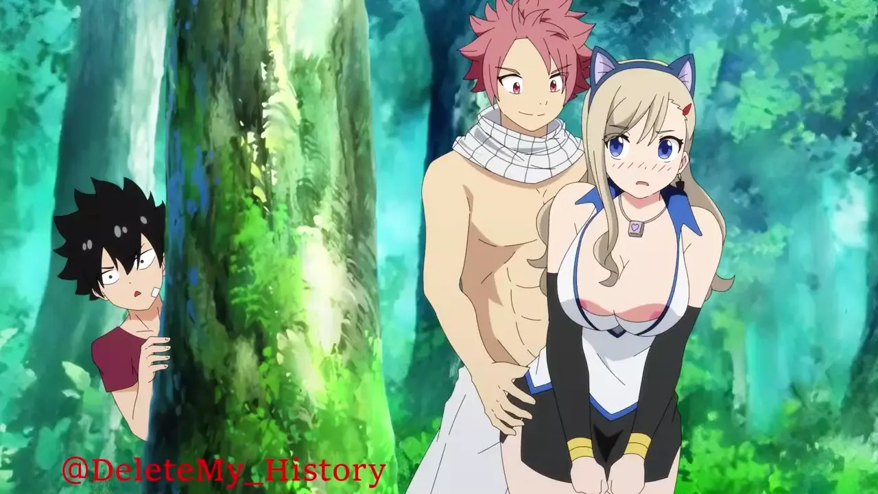 Natsu fucks Rebecca while Shiki spies on them [DeleteMyHistory]