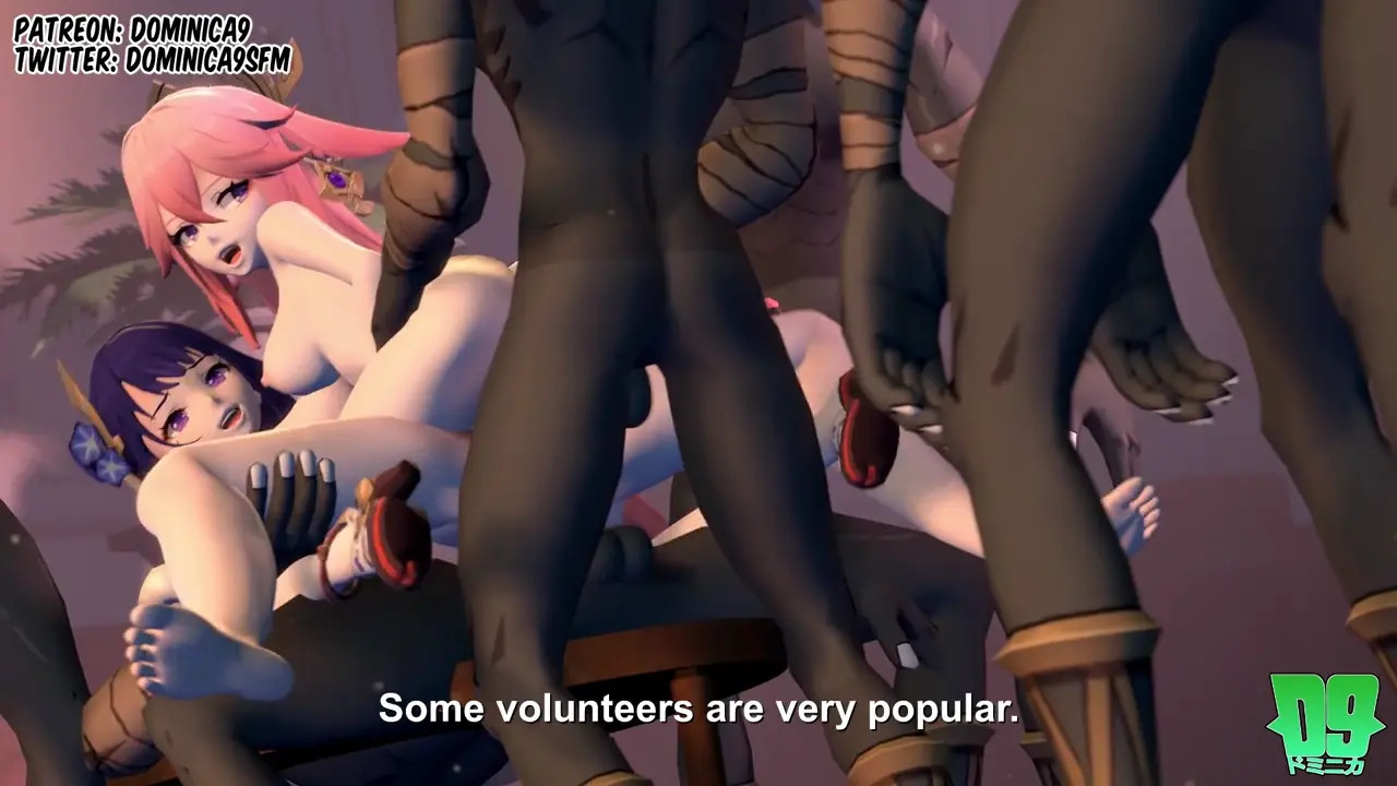 Genshin Girls get Gangbanged and Impregnated by Hilichurls