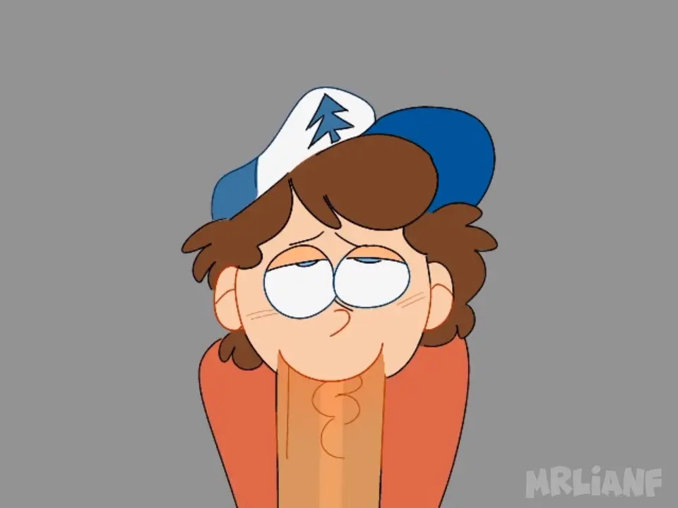Dipper sucks off a huge dick