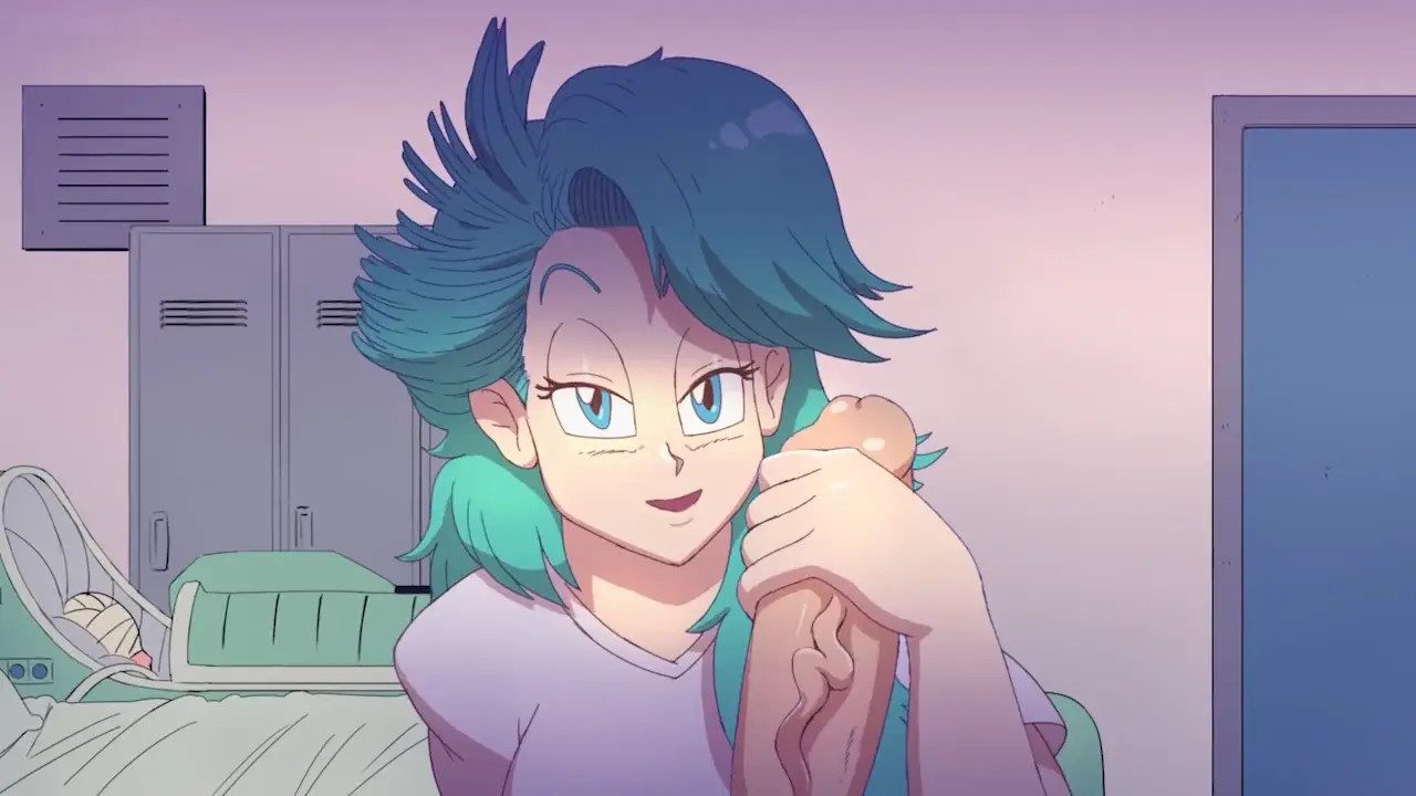bulma try to wake up roshi with a special method