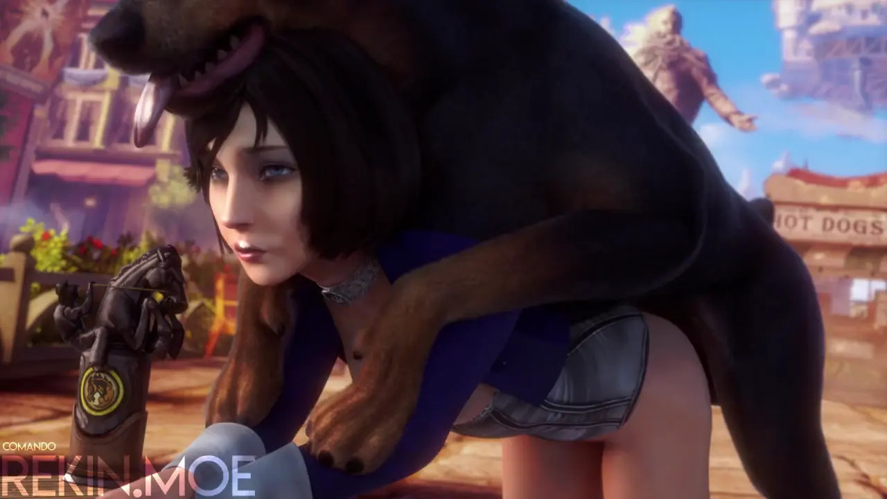 Elizabeth gets fucked by a dog
