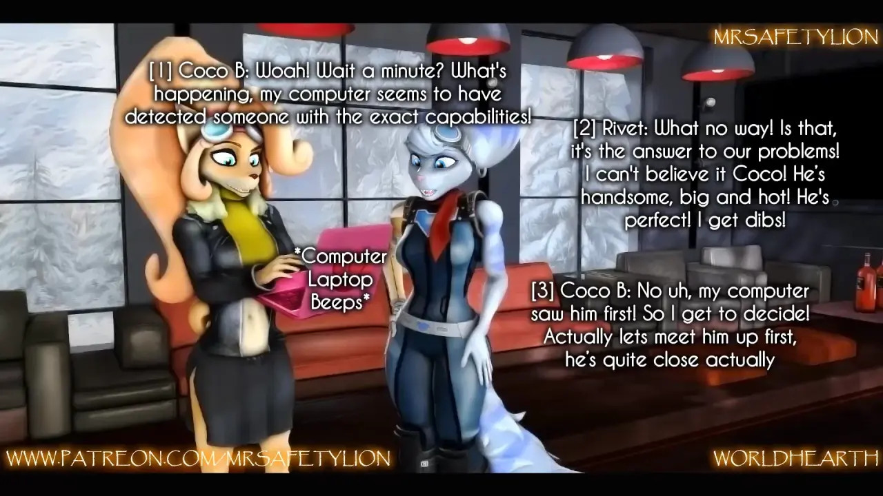 Coco Bandicoot and Rivet get Bred in a Club