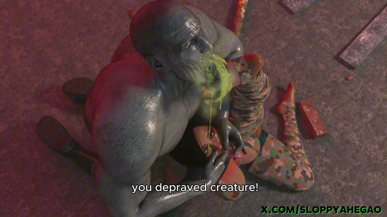 Cheating Ada Wong kisses Mr. X nastily