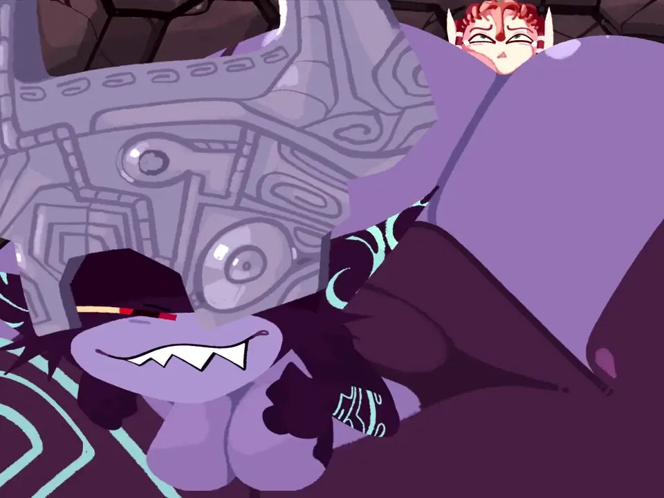 Midna shows Zelda her place.