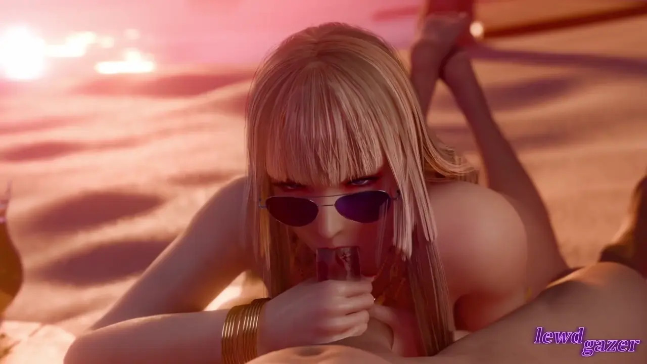 Beach glucking with Lili (white)