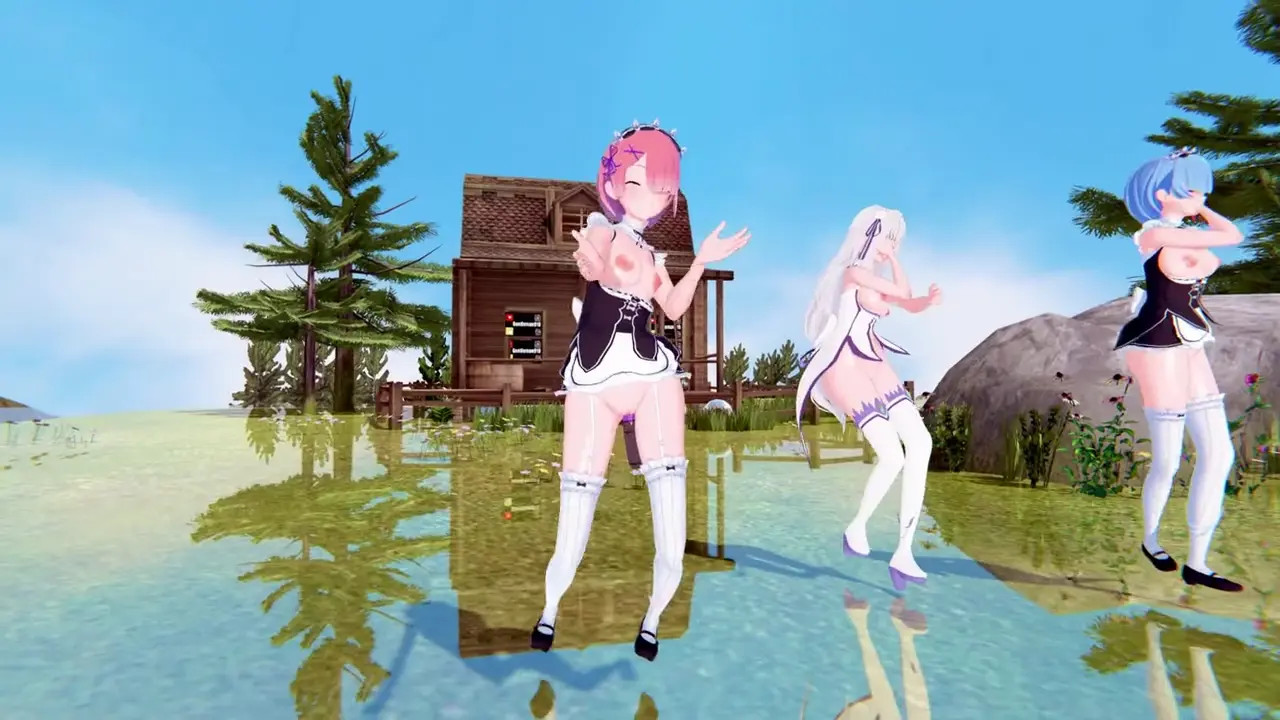 【KKS／MMD】Masked bitcH emilia Ram Rem