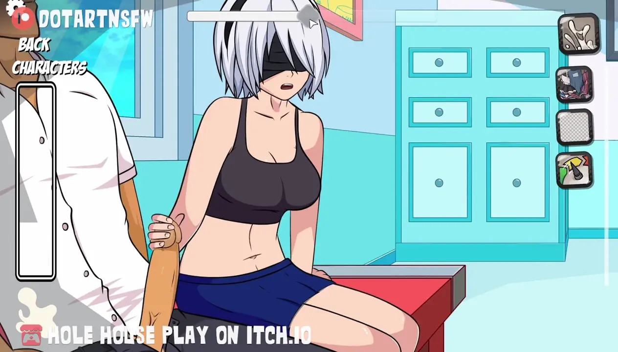 Yorha 2B Handjob Cumshot - Hole House Game