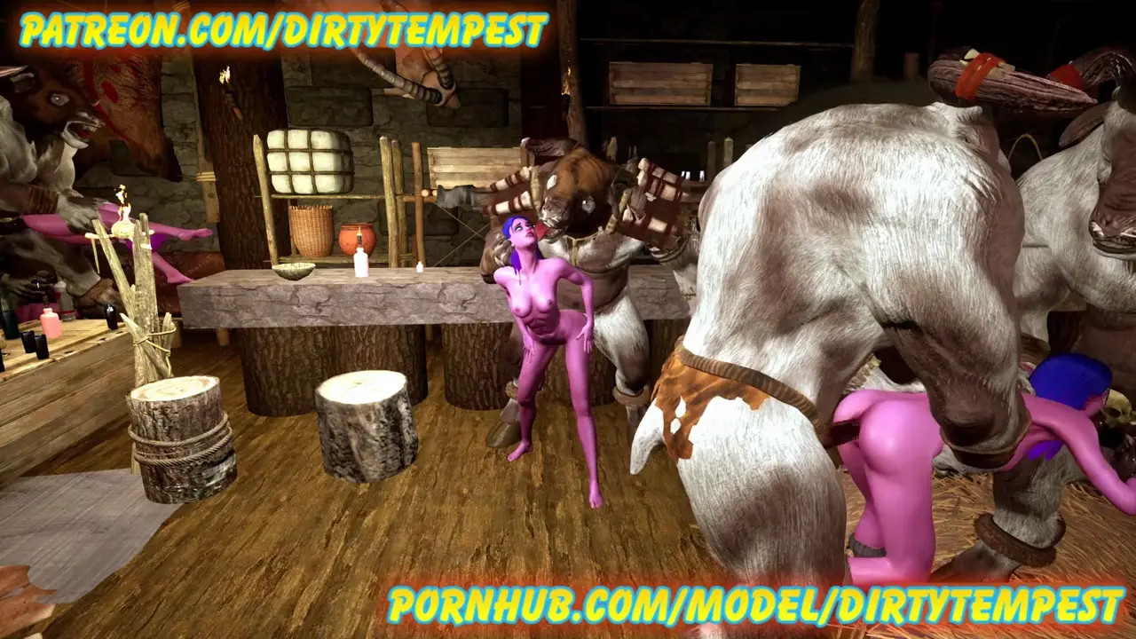 tauren and elves girls in a tavern pt 2
