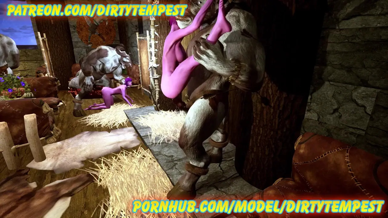 tauren and elves girls in tavern