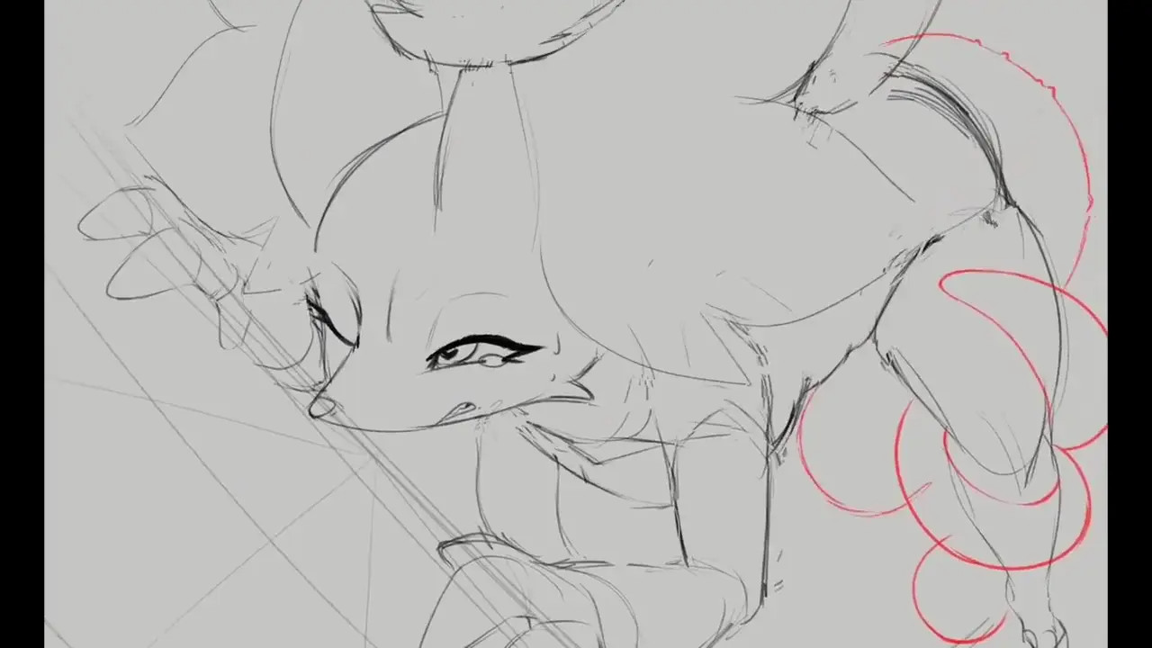 Delphox being cum inflated by tentacles sketch animation