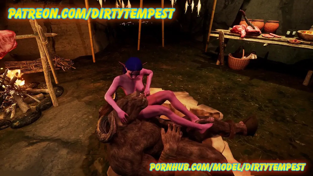 Night elf and tauren footjob