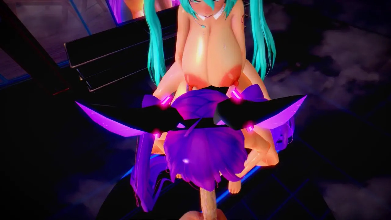 Triple Miku Futanari Spitroast (Giver & Taker POV) [4K] [Maritan]
