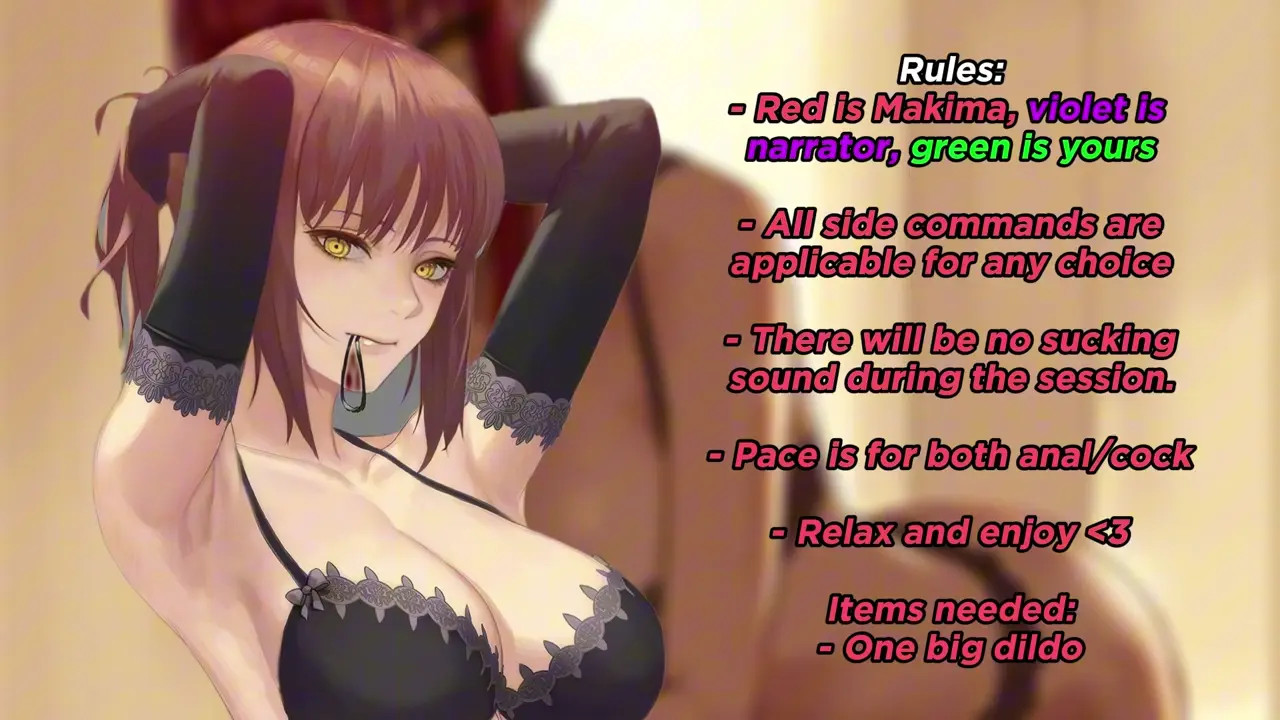 Makima's sex roulette decides how far you can go (Gambling JOI)