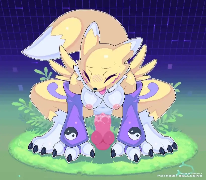 Renamon riding some dick