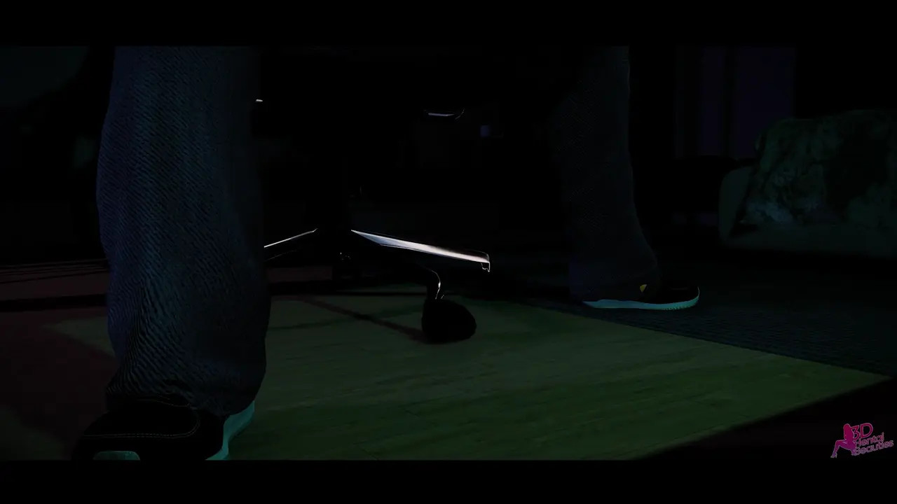 Asian assistant gives client a sexy footjob