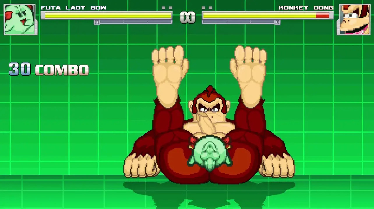 MUGEN Lady Bow and Vivian fucks Donkey Kong