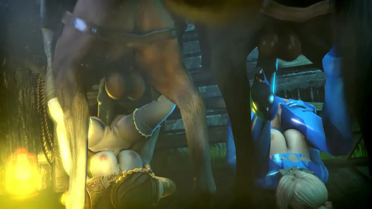 Zelda and Samus getting buttfucked by horses