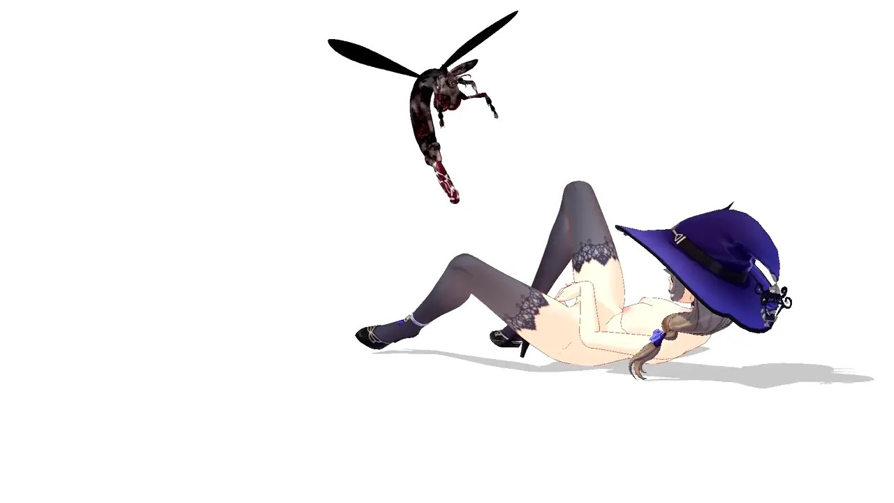 [Insect] Lisa and penis fly have fun Genshin Impact