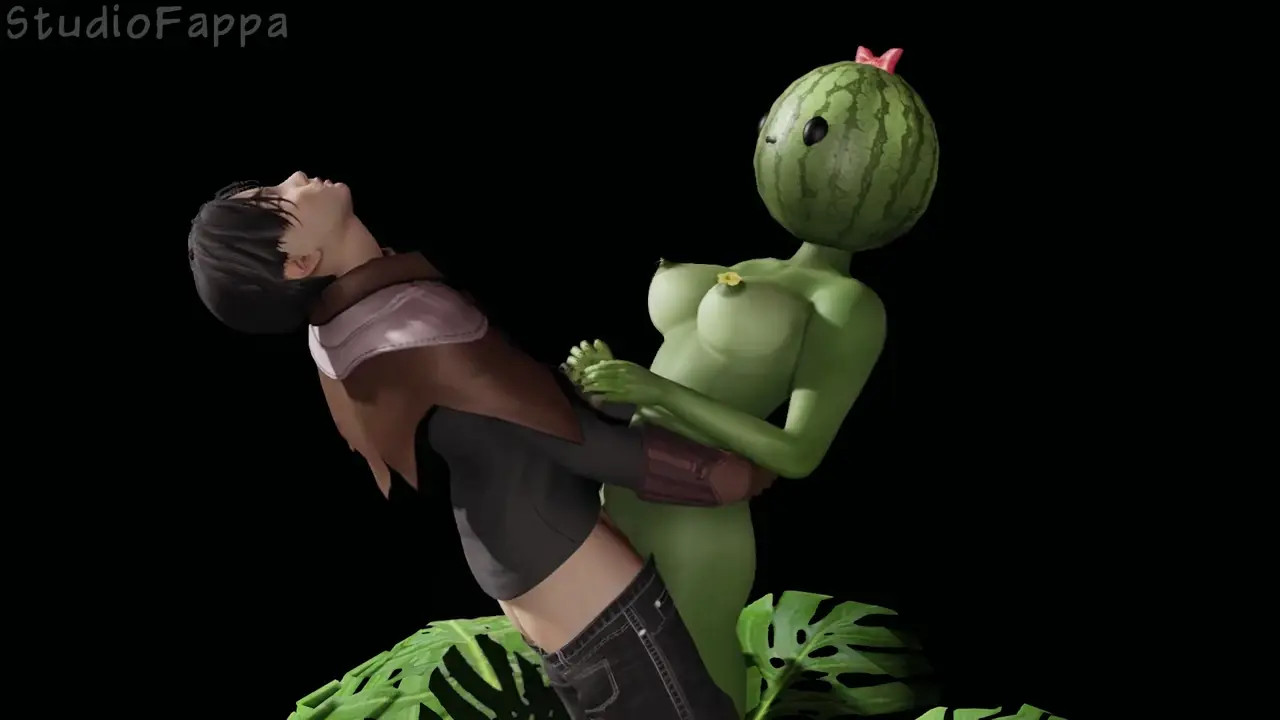 Standing Fun with Watermelon Girl