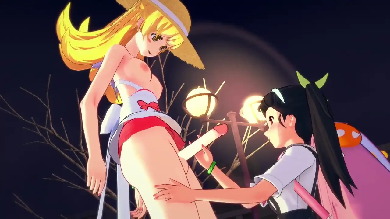 Futa Shinobu Creampies Hachikuji in Different Outfits
