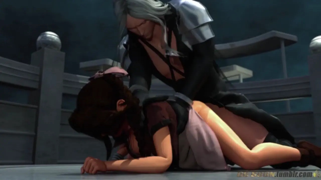 Aerith and Sephiroth