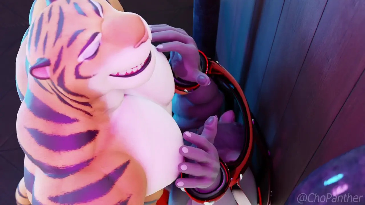Huge Tiger Facefucks Bound Panther [Chopanther Animations]