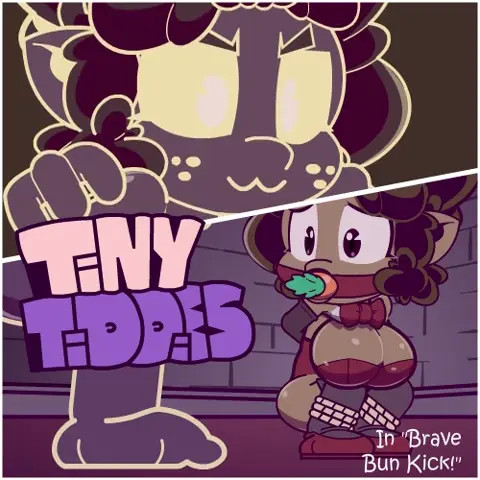 Tiny Tiddies in Brave Bun Kick!