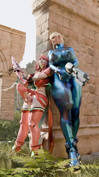 [MilkyGirls] Samus and Pyra Orgasms