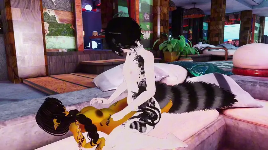 me and a friend having lotta fun on vrchat