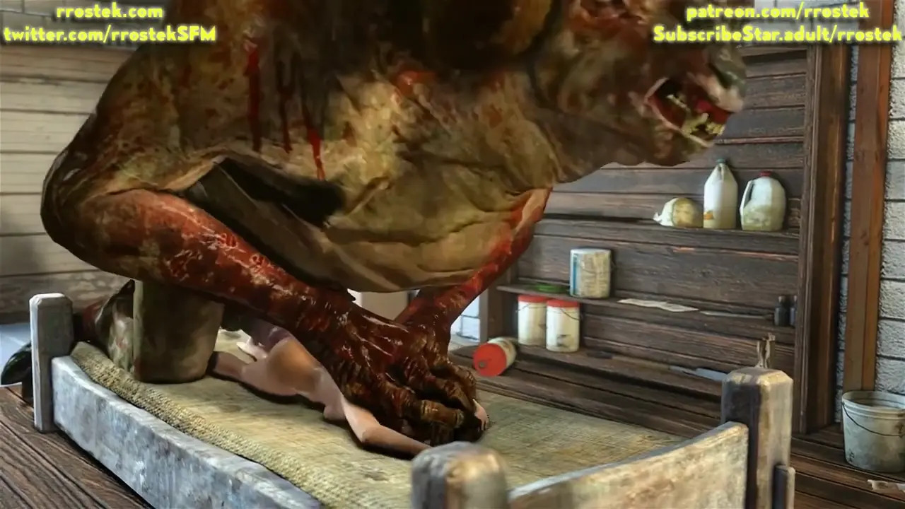 Mai Shiranui Impaled by a huge Ram Monster (Naked Version)