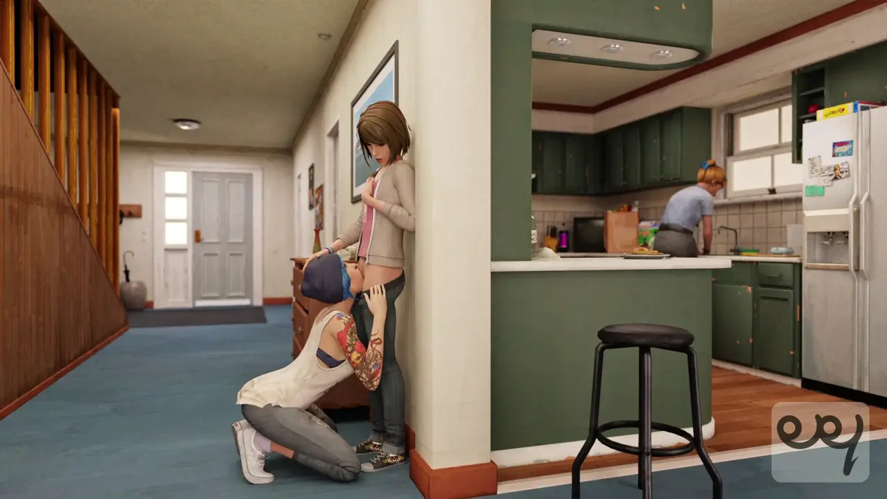Chloe kissing Max