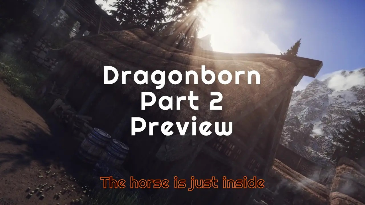 Dragonborn Tending to Her New Horse