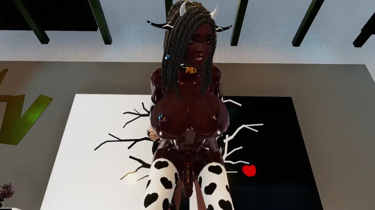 White girl fuck black futa ass using a dildo