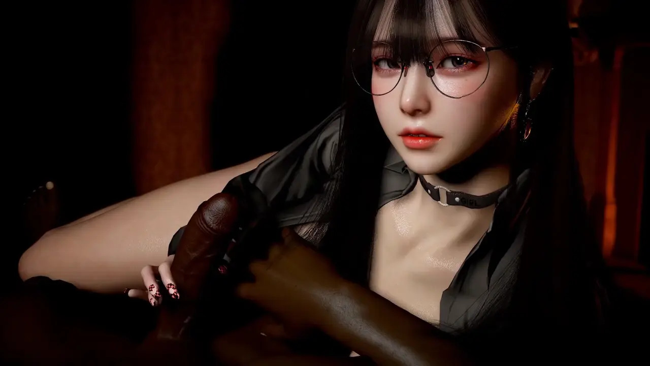Vam-Sexy girl with glasses serves a bbc