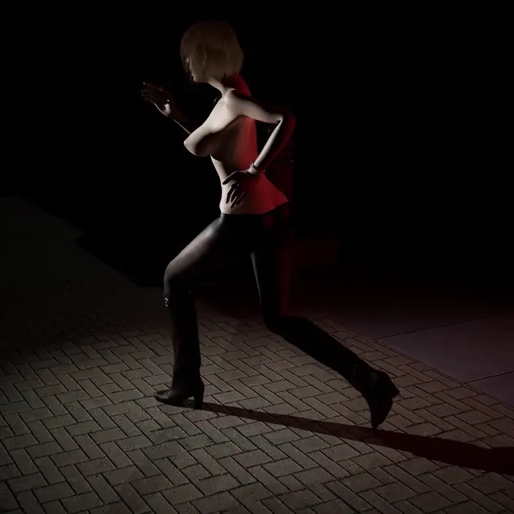 RE4 Ashley Running - Turntable - Hose & Boots (4K)