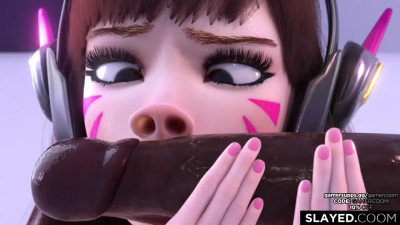 D.va Smelling Black Cock