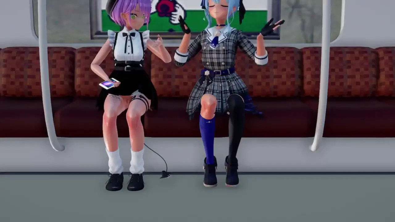 Suisei and Towa having an exchange [ishuK_MMD]