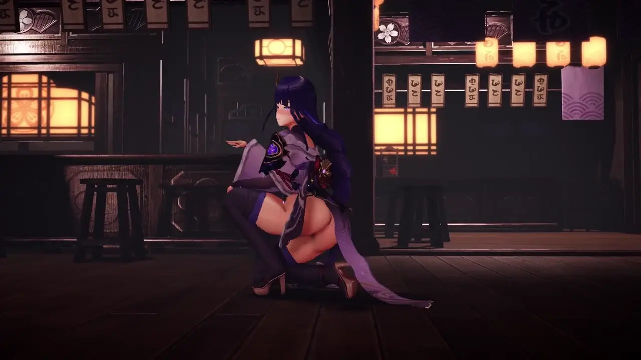 Raiden Shogun Miniskirt 4K
