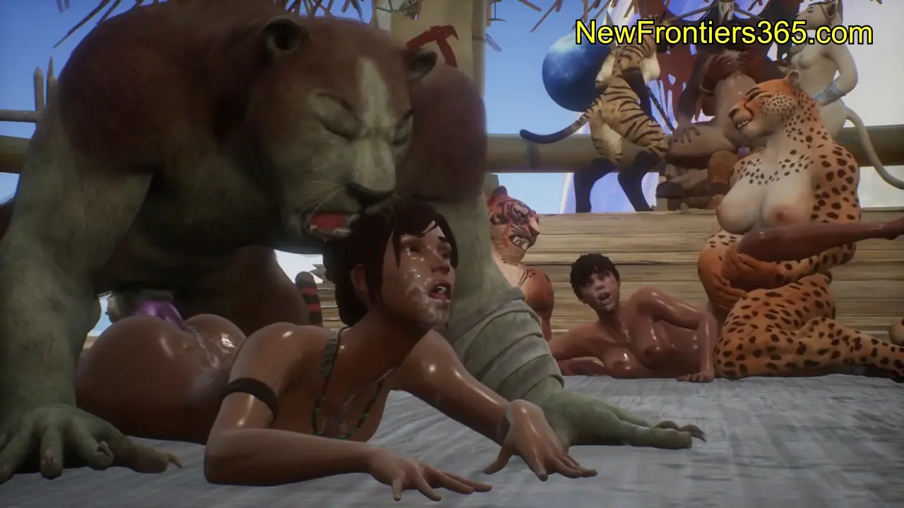 Harem Girls Serve the Jungle King CUM COVERED FUCKING