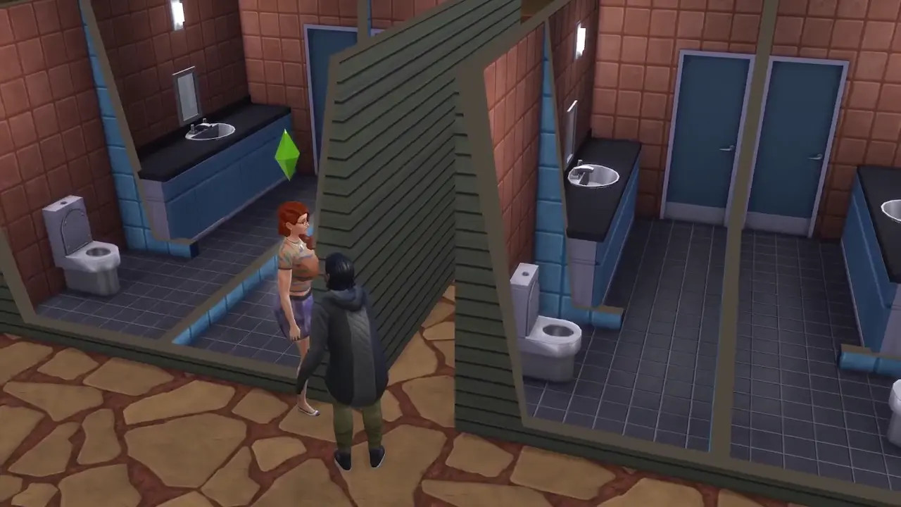 An Ass eatin ends up in a threesome in a public bathroom | SARA PECHOTES