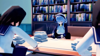 [Eng Sub] Futanari girl masturbates in hiding part 1