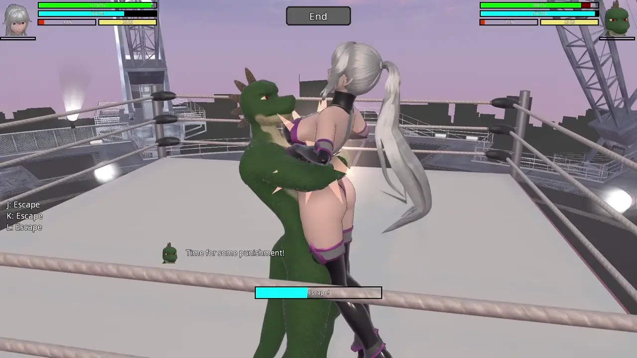 Heroine Rumble 2 AI vs AI Punish vs Mixed grab test