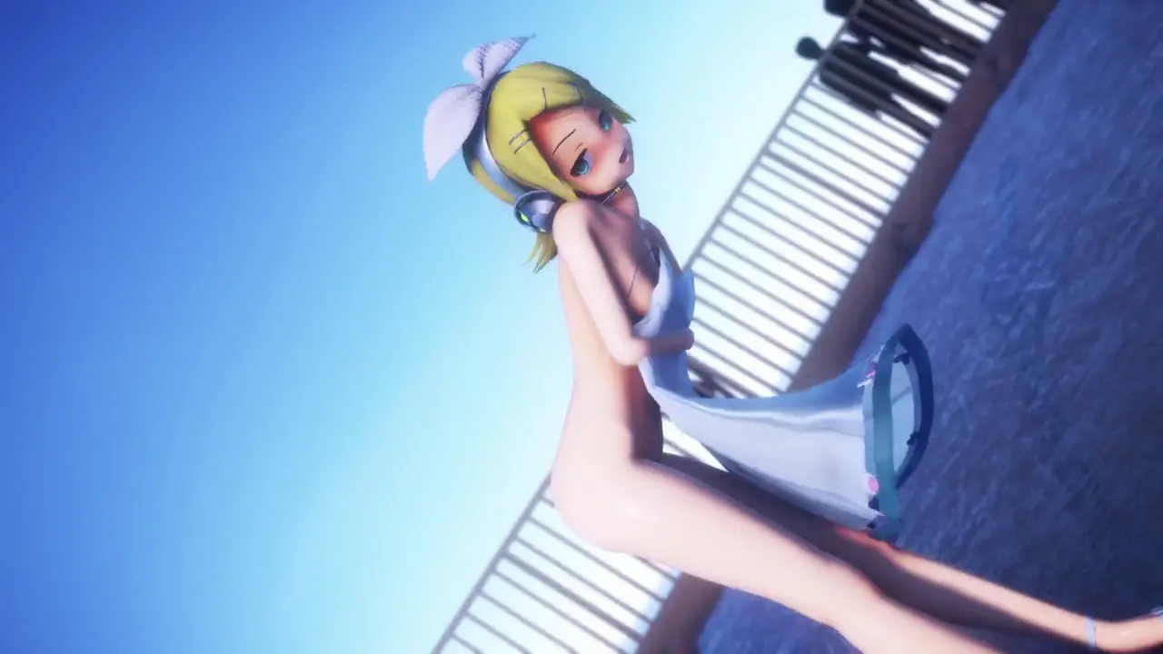 Kagamine Rin Naked Dance - DEEP BLUE TOWN