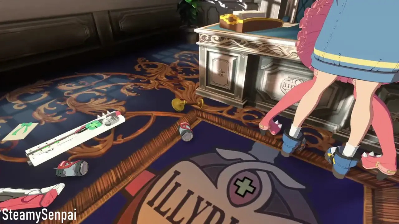 Kiske Catches Bridget And Elphelt In His Office [SteamySenpai]