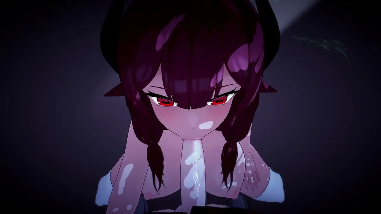 Goat-chan gives a great blowjob