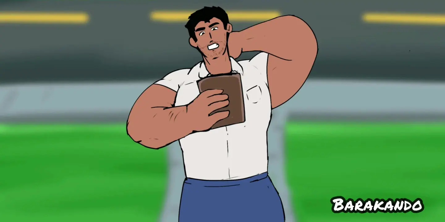 Hot delivery man