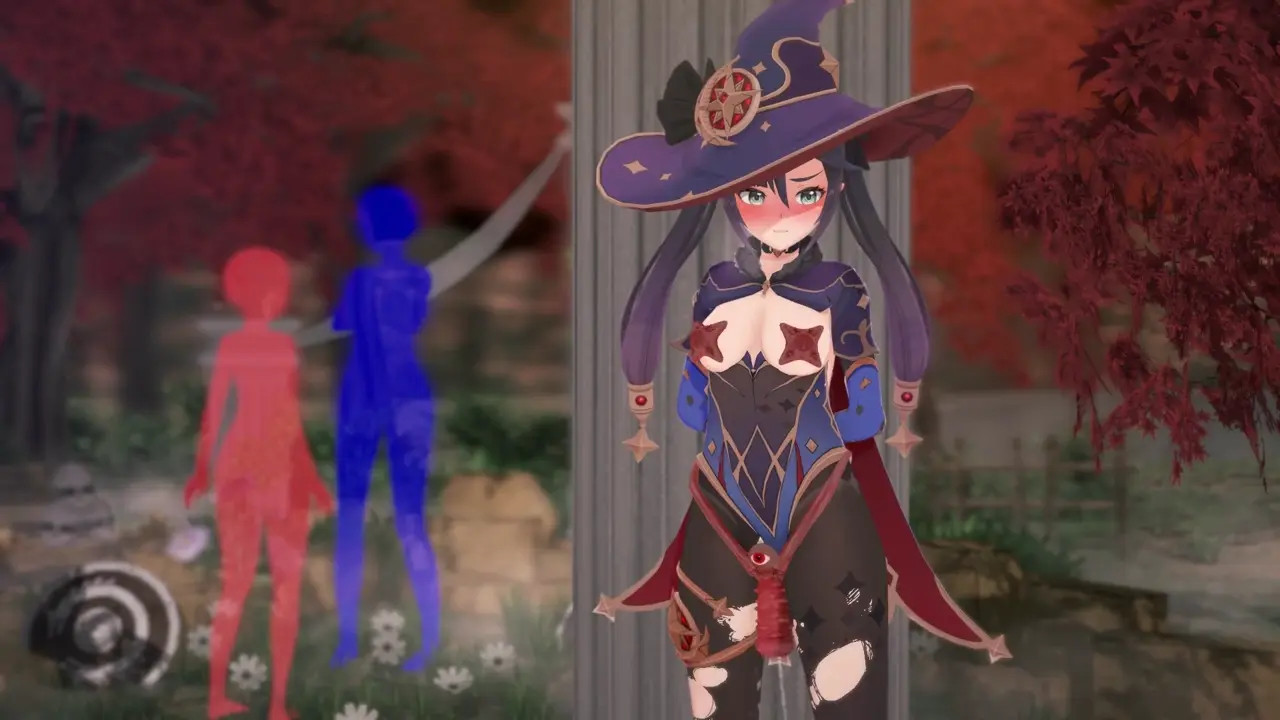 Mona parasitized by a tentacle suit